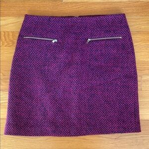 LOFT Purple Mini Pencil Skirt for Work